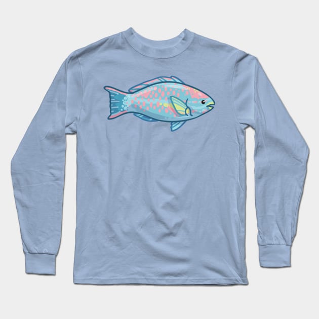 Princess Parrotfish Long Sleeve T-Shirt by bytesizetreasure